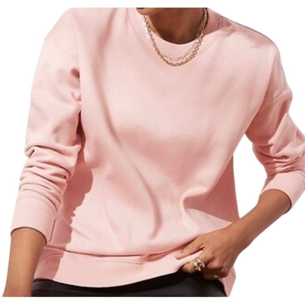 Sweatshirt Pink Banana‎ Republic Women's Medium Crew Neck Pullover Soft Pink